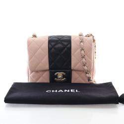 مملوكة مسبقًا حقيبة رفرف كلاسيكية مربعة شانيل جلد الحمل صغيرة