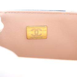 مملوكة مسبقًا حقيبة رفرف كلاسيكية مربعة شانيل جلد الحمل صغيرة