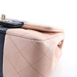 مملوكة مسبقًا حقيبة رفرف كلاسيكية مربعة شانيل جلد الحمل صغيرة