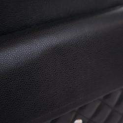 Pre Owned حقيبة شانيل جامبو كلاسيكية كافيار مزدوجة اللوح