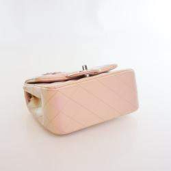 Pre Owned حقيبة شانيل مربعة صغيرة كلاسيكية فلاب جلد العجل