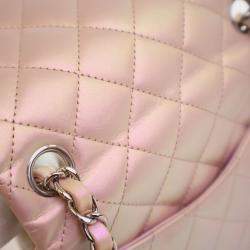 Pre Owned حقيبة شانيل مربعة صغيرة كلاسيكية فلاب جلد العجل