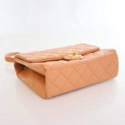 Pre Owned حقيبة رفرف شانيل جلد خروف سلسلة حرف مربع