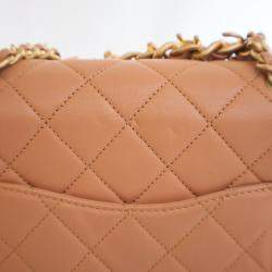 Pre Owned حقيبة رفرف شانيل جلد خروف سلسلة حرف مربع