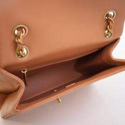 Pre Owned حقيبة رفرف شانيل جلد خروف سلسلة حرف مربع