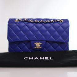 Pre Owned Chanel Small Lambskin Classic Double Flap Bag