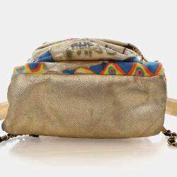 Pre Owned حقيبة ظهر شانيل قماش جرافيتي