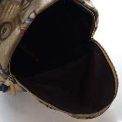 Pre Owned حقيبة ظهر شانيل قماش جرافيتي