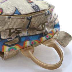 Pre Owned حقيبة ظهر شانيل قماش جرافيتي