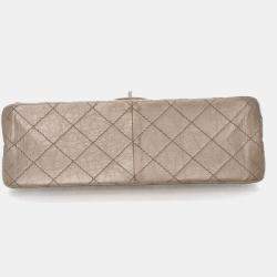 Pre Owned Chanel Crinkled Calfskin Reissue 2.55 Double Flap Bag 226