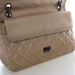 Pre Owned Chanel Crinkled Calfskin Reissue 2.55 Double Flap Bag 226