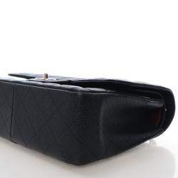 مملوكة مسبقًا حقيبة شانيـل جامبو كافيار كلاسيك مزدوجة القلاب