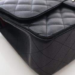 مملوكة مسبقًا حقيبة شانيـل جامبو كافيار كلاسيك مزدوجة القلاب