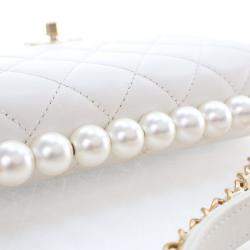 مملوكة مسبقًا حقيبة شانيل شامواه صغير بلؤلؤة علويّة