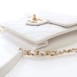 مملوكة مسبقًا حقيبة شانيل شامواه صغير بلؤلؤة علويّة