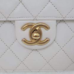 مملوكة مسبقًا حقيبة شانيل شامواه صغير بلؤلؤة علويّة