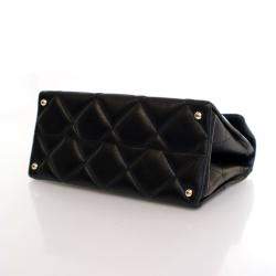 Pre Owned Chanel Mini Black Caviar Retro Twist Top Handle Bag