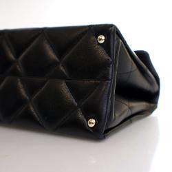 Pre Owned Chanel Mini Black Caviar Retro Twist Top Handle Bag