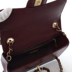 مملوكة مسبقًا Chanel Mini Red Lizard Rectangular Classic Flap Bag