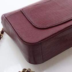 مملوكة مسبقًا Chanel Mini Red Lizard Rectangular Classic Flap Bag