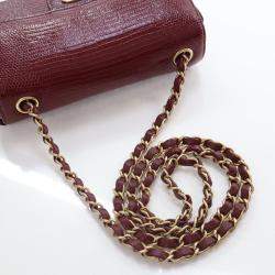 مملوكة مسبقًا Chanel Mini Red Lizard Rectangular Classic Flap Bag
