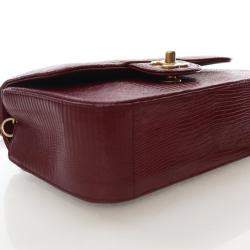 مملوكة مسبقًا Chanel Mini Red Lizard Rectangular Classic Flap Bag