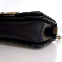 مملوكة مسبقًا Chanel Small Black Calfskin Top Handle Boy Bag