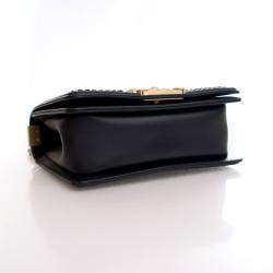 مملوكة مسبقًا Chanel Small Black Calfskin Top Handle Boy Bag