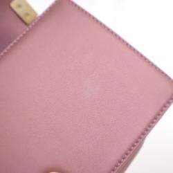 Pre Owned حقيبة شانيل بوي شانيل صغيرة جلد العجل وردي