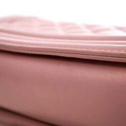 Pre Owned حقيبة شانيل بوي شانيل صغيرة جلد العجل وردي