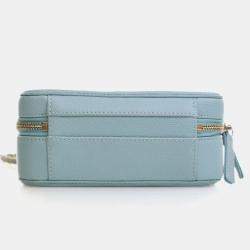 Pre Owned Chanel Small Blue Caviar Filigree Vanity