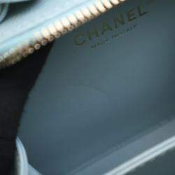 Pre Owned Chanel Small Blue Caviar Filigree Vanity