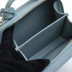 Pre Owned Chanel Small Blue Caviar Filigree Vanity