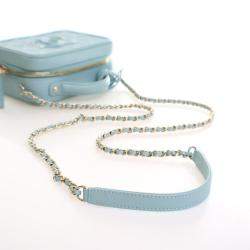 Pre Owned Chanel Small Blue Caviar Filigree Vanity