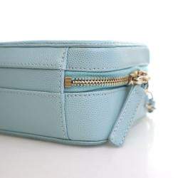 Pre Owned Chanel Small Blue Caviar Filigree Vanity