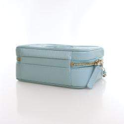 Pre Owned Chanel Small Blue Caviar Filigree Vanity