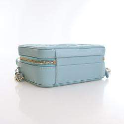 Pre Owned Chanel Small Blue Caviar Filigree Vanity