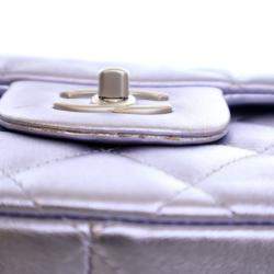 Pre Owned Chanel Jumbo Purple Lambskin Classic Double Flap Bag