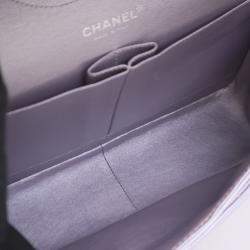 Pre Owned Chanel Jumbo Purple Lambskin Classic Double Flap Bag