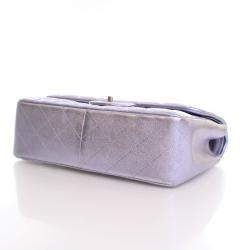 Pre Owned Chanel Jumbo Purple Lambskin Classic Double Flap Bag