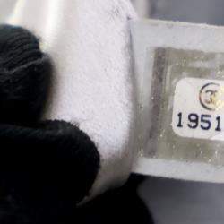 Pre Owned Chanel Metallic Silver Patent Metal Handle Clutch