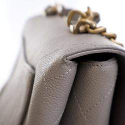 مملوكة مسبقًا Chanel Medium Grey Caviar Chic Affinity Flap Bag