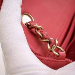 Pre Owned حقيبة شانيل صغيرة مستطيلة جلد خروف وردي بحظوظ محظوظة