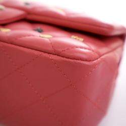 Pre Owned حقيبة شانيل صغيرة مستطيلة جلد خروف وردي بحظوظ محظوظة