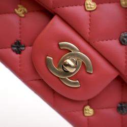 Pre Owned حقيبة شانيل صغيرة مستطيلة جلد خروف وردي بحظوظ محظوظة