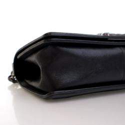 مملوكة مسبقًا حقيبة شانيأل وسط جلد عجل مجعد أسود مرصعة بويا