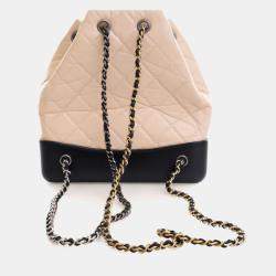 مملوكة مسبقًا حقيبة ظهر شانيل بيج جلد بقر صغير معتق غابرييل