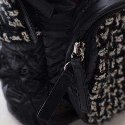 Pre Owned Chanel Black Nylon Tweed Backpack
