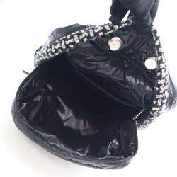 Pre Owned Chanel Black Nylon Tweed Backpack