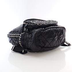 Pre Owned Chanel Black Nylon Tweed Backpack